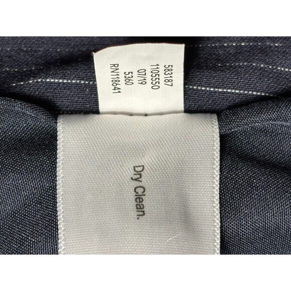 Lane Bryant Blazer Jacket Womens Size 16 Navy Striped One Button Closure Career - Picture 5 of 7